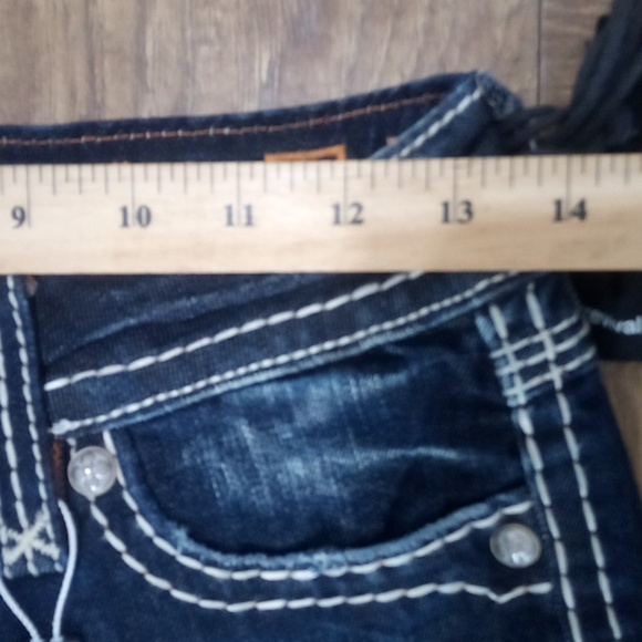 Rock Revival Women's 26 Dark Wash Straight Jeans NWT DEFECT - Picture 14 of 16